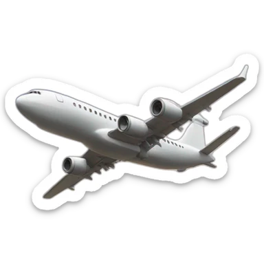 plane flying towards the tower sticker