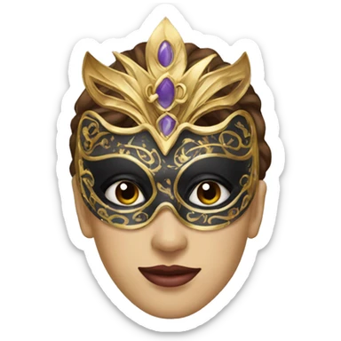 masquerade party sticker
