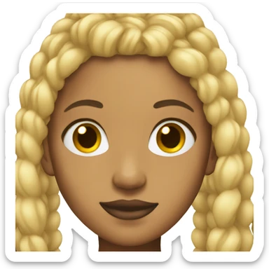 Black lightskin Singer with blonde braids sticker