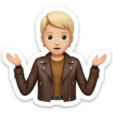 cool perosbn shrug  sticker