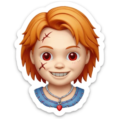 chucky icon neckless sticker