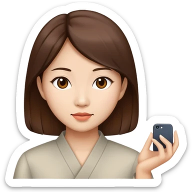 Femme asiatique brune sticker