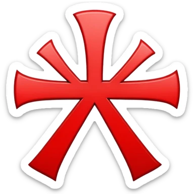 red X symbol with outline sticker