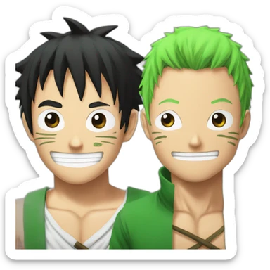 Luffy et zoro sticker