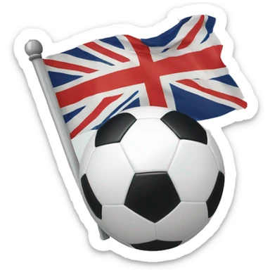 England Flag With A Soccer Ball sticker