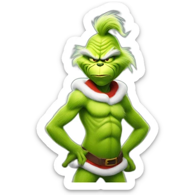 the grinch full body furious sticker