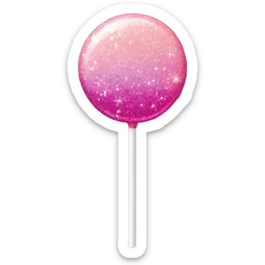 Pink ombre lollipop with glitter  sticker