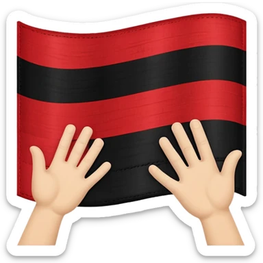 Albanian flag made ehith hands sticker