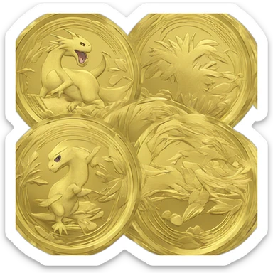 pokemon money gold coin pokecoin pokedollar dollar sticker