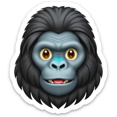 long haired gorilla sticker