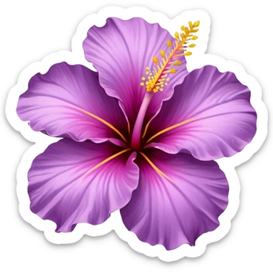 single lilac hibiscus blossom sticker
