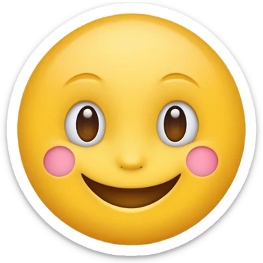 create yellow emoji with text 1C sticker