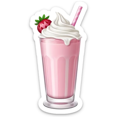 Strawberry milkshake sticker