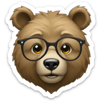 Face of an urban fashion bear sticker