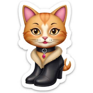 Puss in Boots with Makeup  sticker