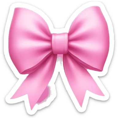Pink bow sticker