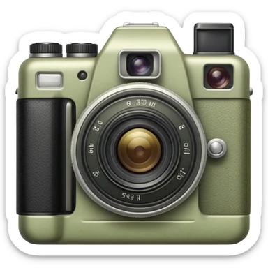 Camera pale olive sticker