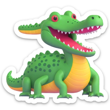 alien crocodile sticker