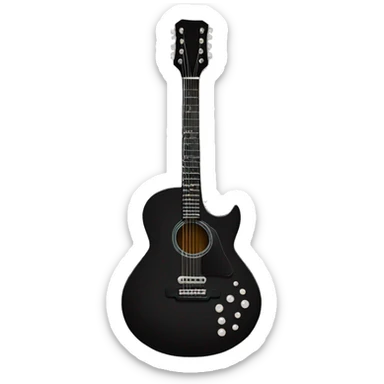 black guitar sticker