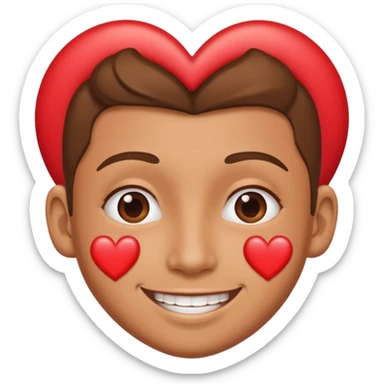 cara de corazones  sticker