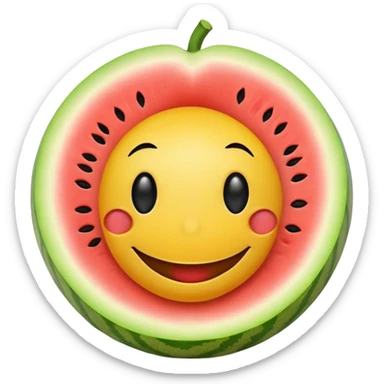 Smiley with a melon pip sticker