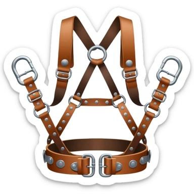 arms leather harness cuffs sticker