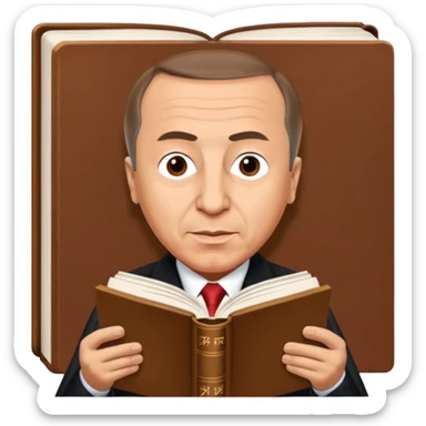 Recep Tayyip Erdoğan reading a book named "ZAM LİSTESİ" sticker