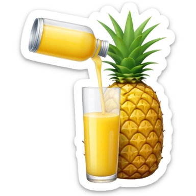 Pineapple juice bottle sticker