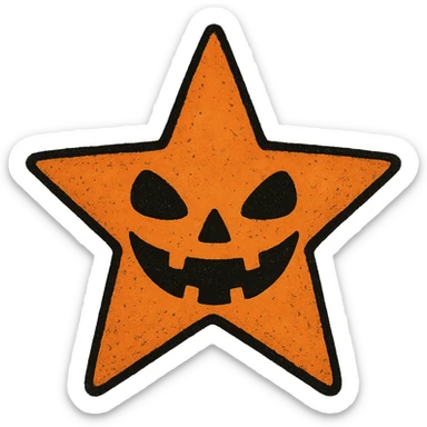 Halloween star, no background sticker