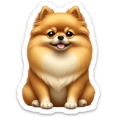 Pomeranian in meditation pose sticker