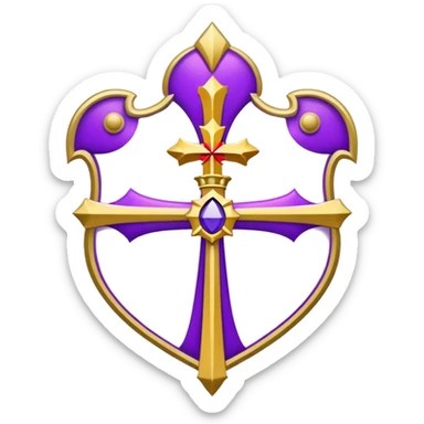 Archibishop's emblem with a touch of purple sticker