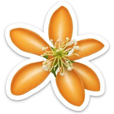 orange blossom flower sticker