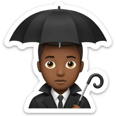 HOLDİNG UMBRELLA BLACK MAN sticker