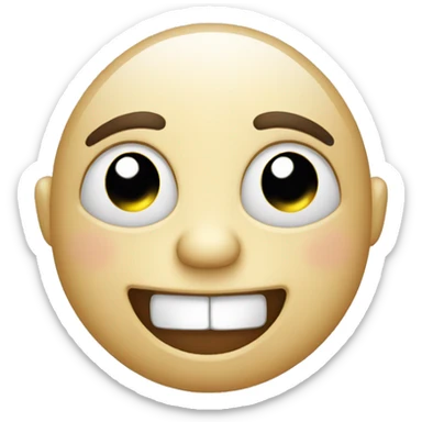 ugly happy face sticker