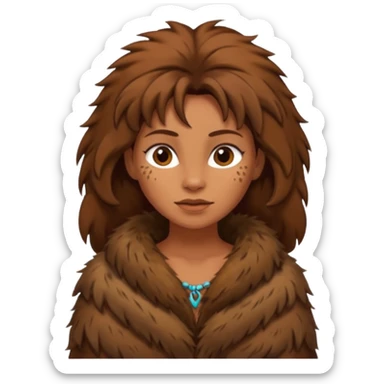 cave woman sticker