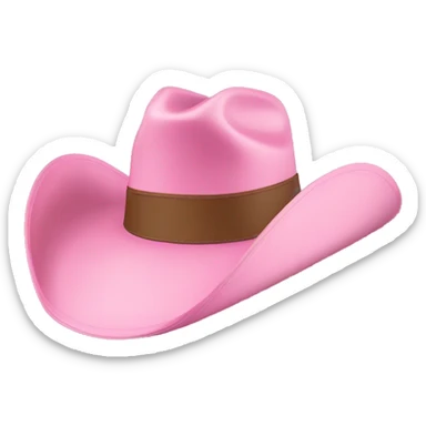 Pink cowboy hat sticker