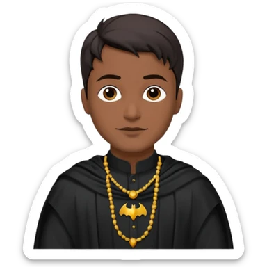 Batman wearing kurta shalwar black ND shawl  sticker