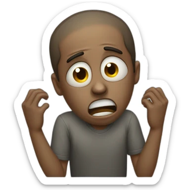 crying horrific despair sticker