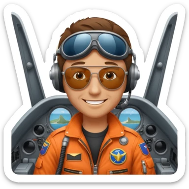 esgle pilot riding plane sticker