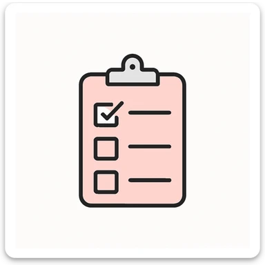 simple and clear pink task icon sticker