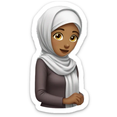 Girl wear hijab sticker