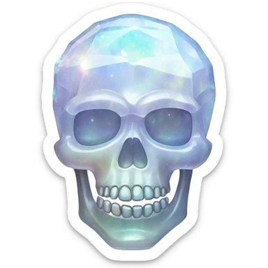 white opal crystal skull sticker