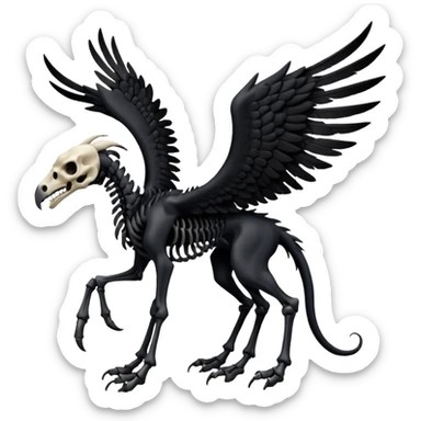 Thestral with 4 legs sticker