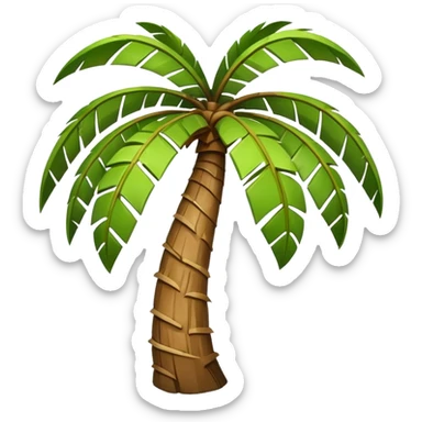 Palm Tree: flat body bend sticker