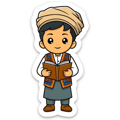 Afghan boy sticker
