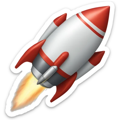 rocket with strong arms aside sticker