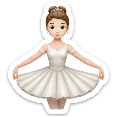 ballet bun princes straight pose sticker