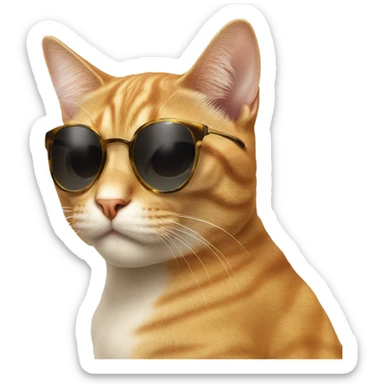Cat with sunglasses sticker
