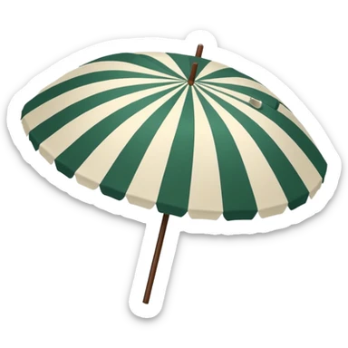 dark green beach umbrella sticker