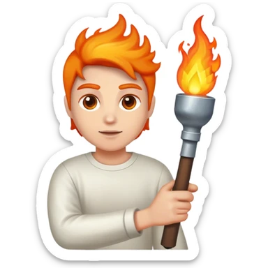 kkk enjoyer with torch sticker